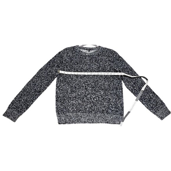 Theory Women's Black & White Speckled Knit Wool Blend Sweater S/P - Picture 8 of 8